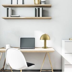 Globe Electric Novogratz x 65856 Olivia 12" Table Lamp, Matte Brass